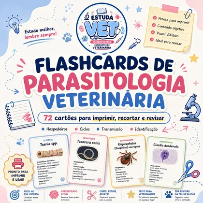 72 Flashcards de Parasitologia Veterinária